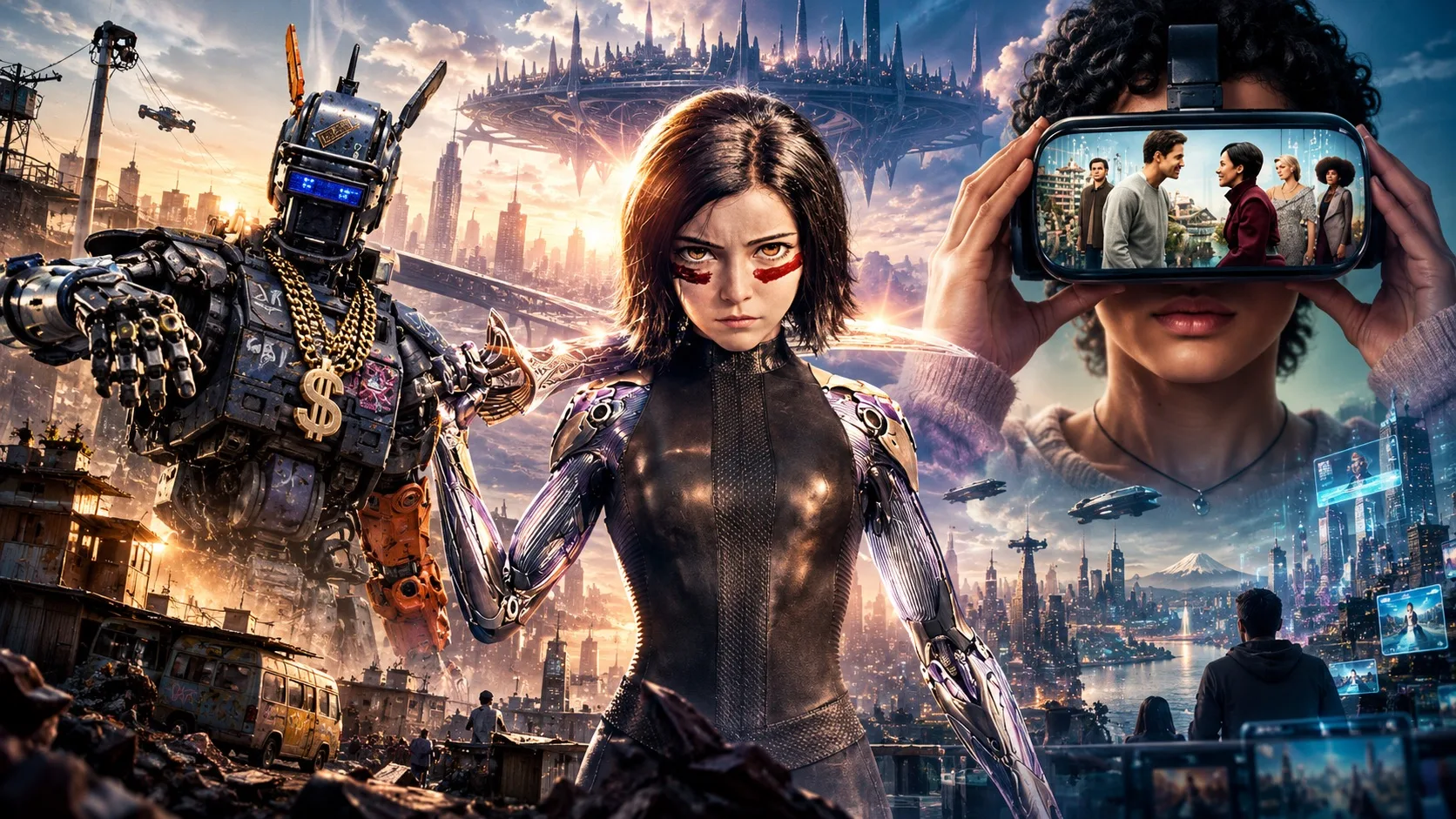 Chappie (Neill Blomkamp, 2015), Alita: Savaş Meleği (Robert Rodriguez, 2019), Upload (Greg Daniels, 2020–)
